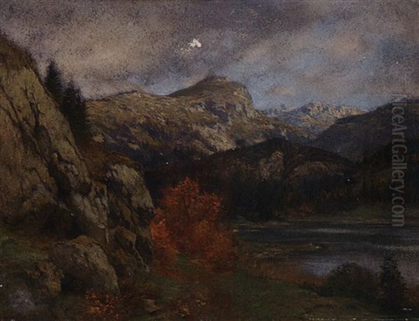 Gebirgslandschaft Mit See In Herbst - view 1