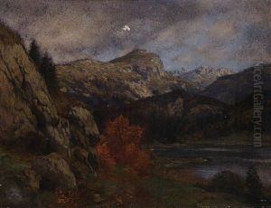 Gebirgslandschaft Mit See In Herbst