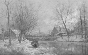 Winterabend Bei Schneeschmelze by Erich Kubierschky