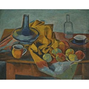 Still Life With Fruit (zatii S Ovocem) by Bohumil Kubista