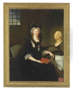 Portrait Of Marie Antoinette, Queen Of France (1755-1793) Seated, At The Conciergerie, Paris, In Mourning (attributed To Anne-flore Millet) by Alexander Kucharski