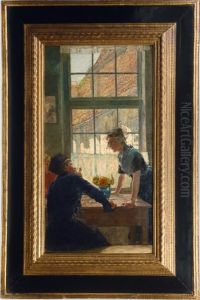 Conversation At The Window by Gotthardt Kuehl