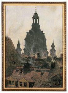 Blick Auf Die Kuppel Der Frauenkirche An Einem Sonnigen Sommermorgen