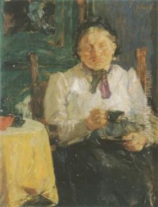 Beim Kaffee by Gotthardt Kuehl