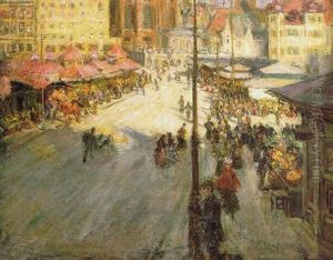 Viktualienmarkt, Munchen by Gotthardt Kuehl