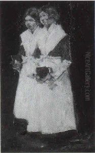 Zwei Dienstmadchen by Gotthardt Kuehl