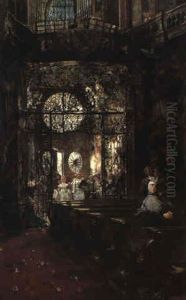 Blick Von Osten In Die Johann-nepomuk-kirche In Munchen by Gotthardt Kuehl