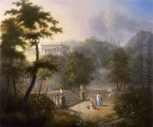 L'arrivee De Psyche Dans La Vallee Pres Du Palais Fait D'or