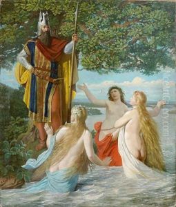 Die Tochter Des Rheins Mit Hagen by Georg Kugler