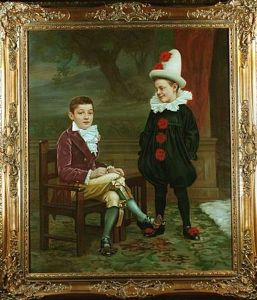 Romantische Szene Mit Hirtenpaar by Hans Kugler