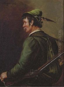 Portrait Of A Hunter by Max Kuglmayr