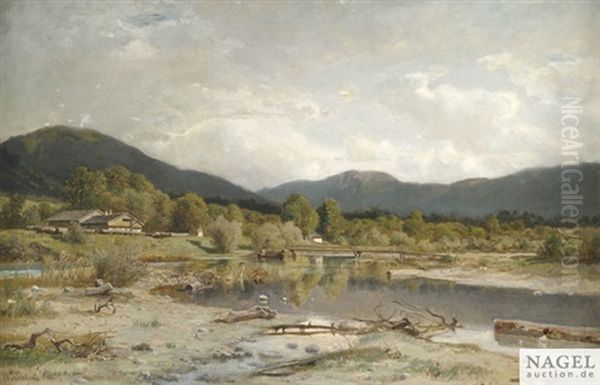 Flusslandschaft Im Bayerischen Voralpenland - view 1