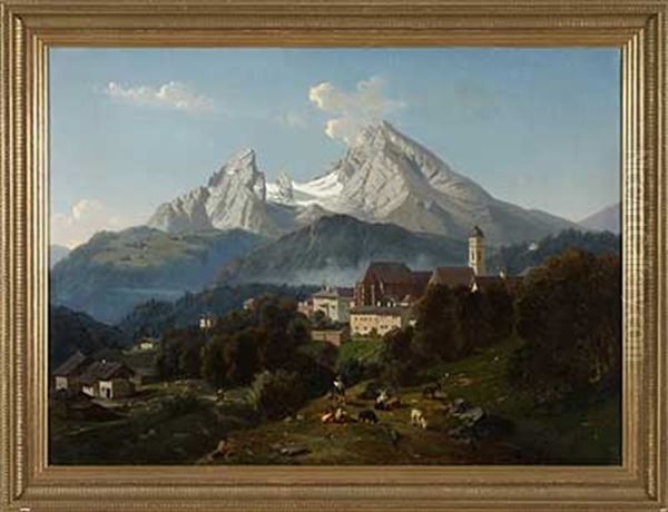 Berchtesgaden Mit Watzmann In Der Morgensonne - view 1