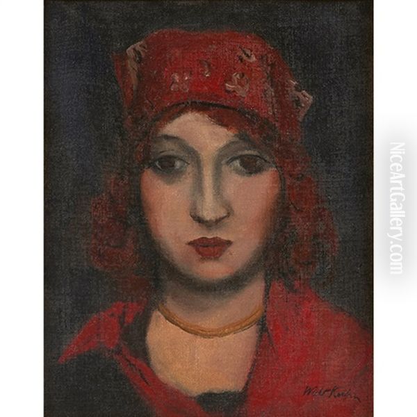 Woman In Red Cap - view 1