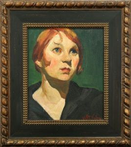 Portrait Of A Woman With Red Hair by Walt Kuhn