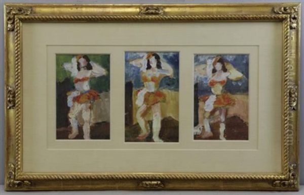 Three Studies Of Dancers (triptych) - view 1