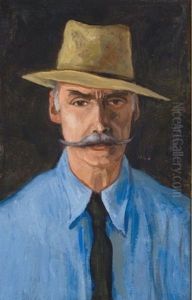 Man With Hat And Moustache