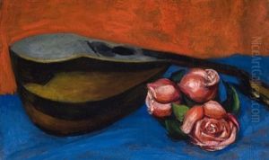 Mandolin And Roses by Walt Kuhn