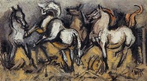 Frightened Horses by Walt Kuhn