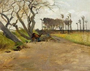 A Landscape In East Africa by Wilhelm Friedrich Kuhnert