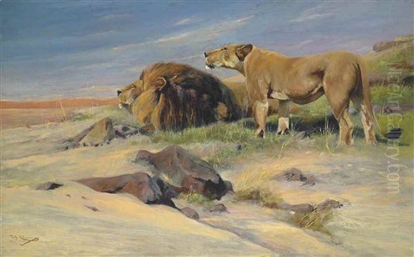 Lion And Lioness - view 1