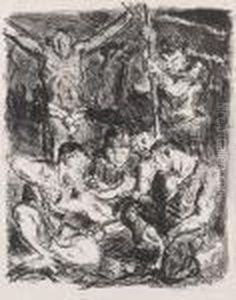 Die Wurfler Unter Dem Kreuz by Max Beckmann