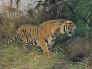 Tiger And Its Prey by Wilhelm Friedrich Kuhnert