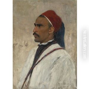 Portrait Of An Arab by Wilhelm Friedrich Kuhnert