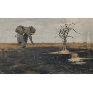 The Lone Elephant by Wilhelm Friedrich Kuhnert