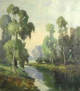 A Peaceful Stream Among The Trees by Arthur Beckwith