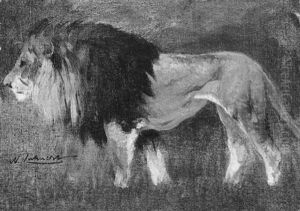 Ein Mahnenlowen by Wilhelm Friedrich Kuhnert