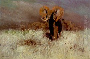 Elefantenherde In Der Steppe