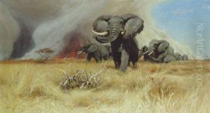 Elephants by Wilhelm Friedrich Kuhnert