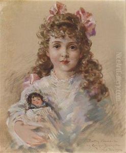 Betty Hazard With Her Favourite Doll