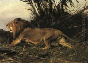 The Fleeting Lion by Wilhelm Friedrich Kuhnert