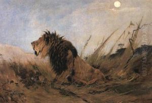 Ein L"we Bei Mondlicht by Wilhelm Friedrich Kuhnert