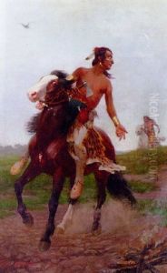 The Indian Braves by Georg Heinrich Kuehrner