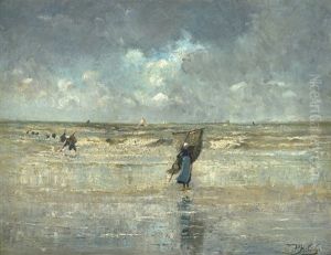 Pescadores En La Playa by Paul Kuhstoss