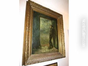 Jeune Homme Debout Sur Le Pas D'une Porte by Paul Kuhstoss