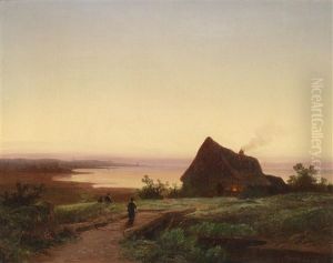 Abenddammerung Uber Einer Seelandschaft by Arkhip Ivanovich Kuindzhi