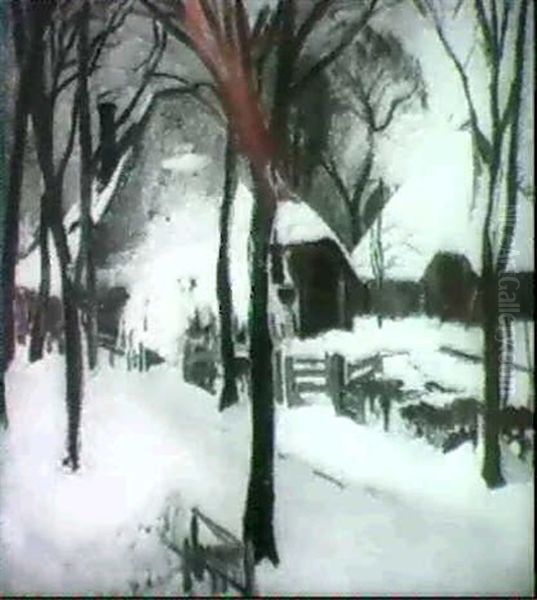 Farmhouses In Winter - view 1