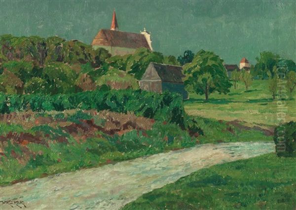 Dorfansicht Mit Barocker Kirche Im Allgau - view 1