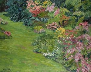 Bluhender Garten by Willhelm Kukuk