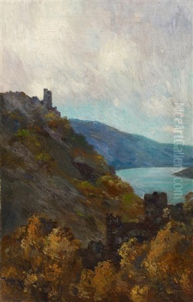 Das Rheintal Mit Den Ruinen Sterrenberg Und Liebenstein - view 1