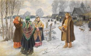 Pogulianka (stelldichein Der Dorfjugend) by Ivan Semionovich Kulikov