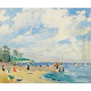 Day At The Beach - Sunny-side by George Arthur Kulmala