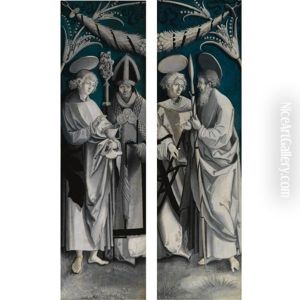 Saint John The Evangelist And Saint Erasmus (+ Saint Laurence And Saint Thomas; Pair) by Hans (Suess von) Kulmbach