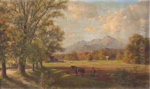 Sommer-landschaft Mit Staffage Sudlich Von Salzburg