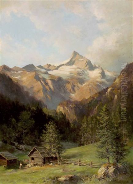 Almhutte Mit Blick Auf Bergspitze - view 1
