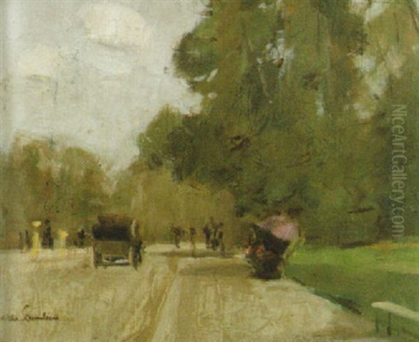 Parc Monceau - Parkmotiv Med Manniskor - view 1